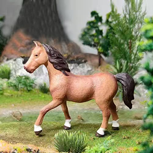 SEWACC Pferd Figur Figur Kunststoff Pferd Statue Bauernhof Tier Skulptur Bauernhof Weltspielzeug Desktop Ornamente… – Bild 4