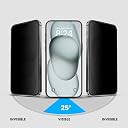 POPIO Military-Grade Privacy Screen Protector for iPhone 15 Pro Max – 9H Tempered Glass, Anti-Spy Protection, Scratch-Resistant, HD Clarity (1 Pack) gallery image