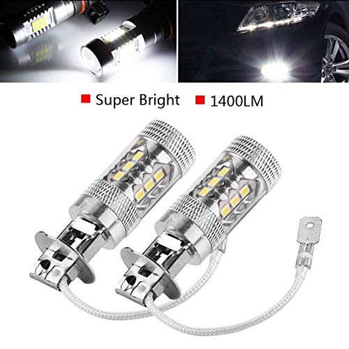 Gorgeri For H3 Led Bulb H1 H3 12V-24V 80W Car Driving Fog Lights，2 Pcs Car High Power Bright Led Fog Daytime Light Bulbs #TOP2