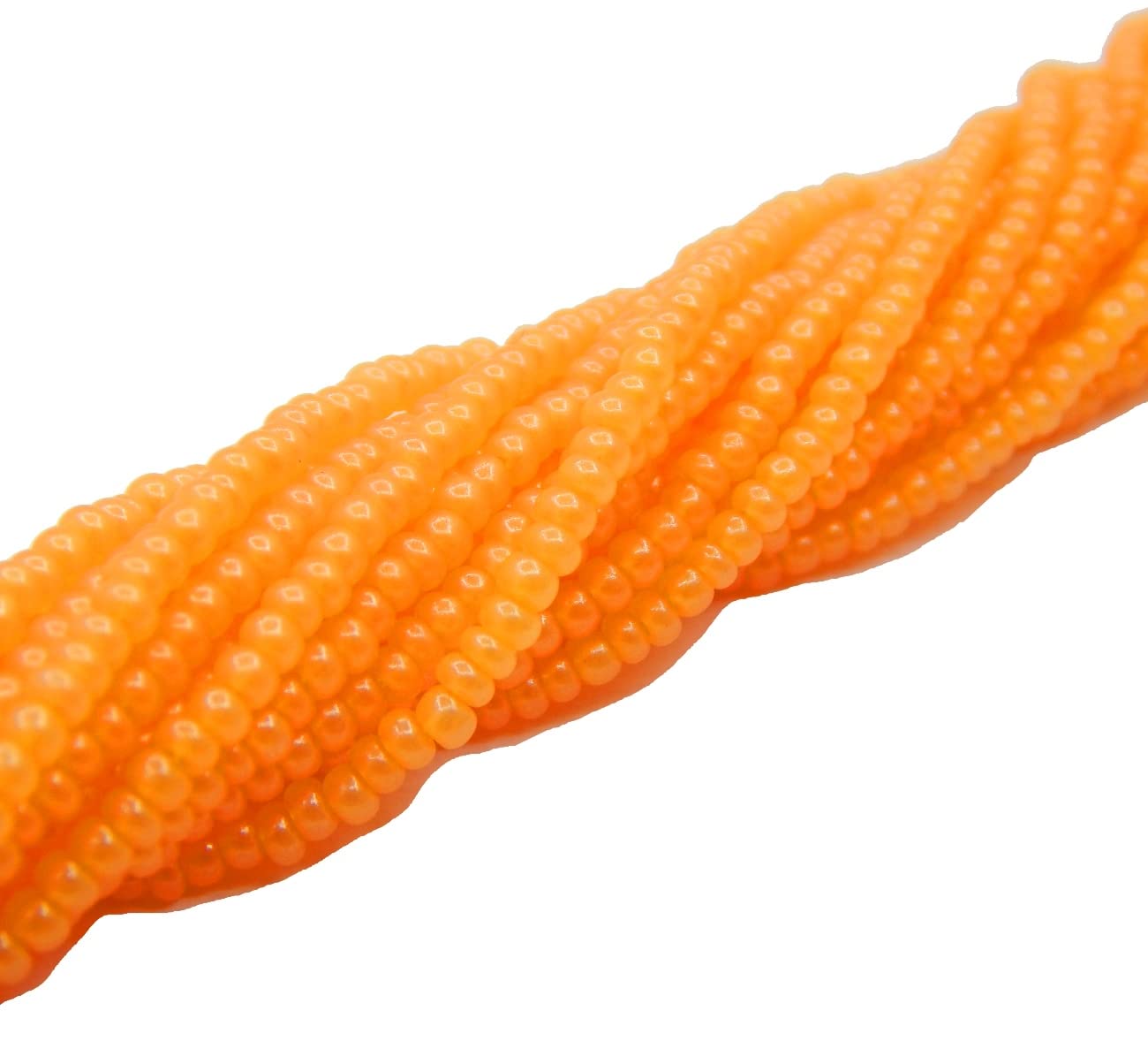 Perlin Seed Beads Native American Seed Beads Pony Beads Preciosa Ornela Czech 2 mm 9000 Pieces CZ 11/0 on Multiple Strands (Orange Ceylon) - Image 2