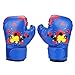 Alomejor Guantes de Boxeo para niños Cuero de la PU Niños Muay Thai Kickboxing Fight Guantes de perforación Sparring Training Gloves Punch Bag para Karate Muay Thai(Blue)