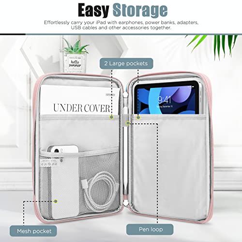 Image of TiMOVO 9-11 inch Tablet Sleeve Bag for iPad 11-inch A16 2025, iPad 10.9 inch /10.2 inch| Air 11 Inch /5th /4th Gen. 10.9 inch, Galaxy Tab A9+ /A11Plus 11 inch, Protective Bag with Pocket,Marble Purple & Blue