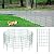 OUSHENG 35ft Green Garden Fence for Dog Pet, Easy Assembly Decorative Fencing Rustproof Metal Wire Panel Border Animal Barrier for Outside, Small Edging for Yard Lawn Outdoor Decor, Grids