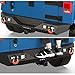 OEDRO Rear Bumper Combo Compatible for 07-18 Jeep Wrangler JK & Unlimited with 2
