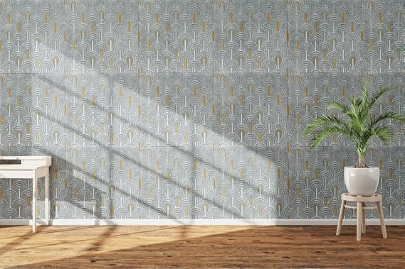 Image of CVD 3D PE Foam Self-Adhesive Wall Stickers | Silver Grey Wallpaper for Home, Hotel, Living Room, Bedroom & Cafe | DIY Decorative Panel (70 x 70 cm, Approx. 5.8 Sq. Feet, 1 Piece)