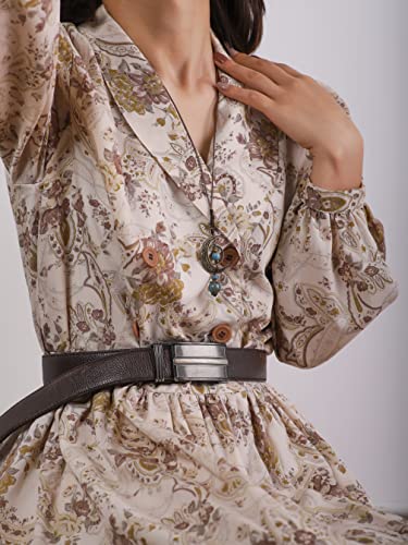 minachi vintage bohemian hippie ceramic beads crescent moon lariat necklace boho hippie statement jewelry gift for women