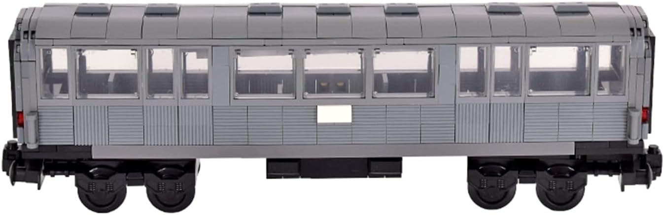 Train Building Block Carriage Kit, Creative Train Model Set, Single Rail Car for Train Building Block Sets, Compatible with All Major Brands, Classic Baseplate Brick Expansion for MOC Train Fans