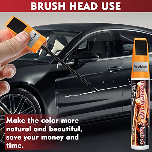 Black Touch Up Paint For Cars, Car Touch Up Paint Fill Paint Pen Automotive Scratch Repair Two-In-On, Easy & Quick Car Paint Scratch Repair #TOP4