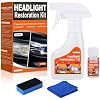 Headlight Restoration Kit Headlight Cleaner Head Light Cleaner Removing Yellowing Oxidized with Headlight Cleaner Coating Agent Sponge Towel (Scratches & Damages Cannot be Repaired)