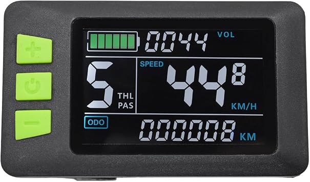 P3C LCD Display Dashboard Colorful Screen 24V 36V 48V 60V Electric Bike Meter for Electric Scooter5PIN, Black