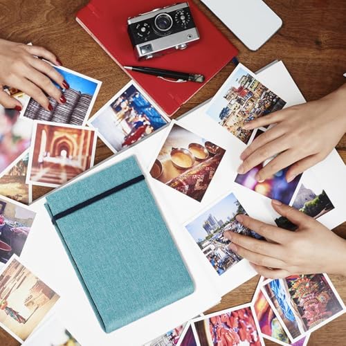Mini Small Photo Albums 6x4 100 Slip In Photo Albums, Portable Travel Flip Photo Book with Cloth Cover for Wedding Family Holiday Birthday Pictures Book - Image 6