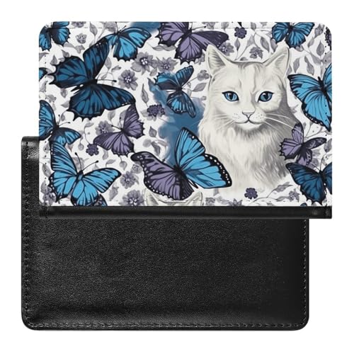 Accessoires de voyage Papillon bleu porte-passeport étanche pour l'organisation à l'aéroport