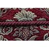 Shiraz Oxford Border Pillow Sham - Bordeaux Rood en Goud - Geborduurde Damast Jacquard - Bordeaux Twisted Piped Randen - 100% Polyester - 48 x 74cm (19 x 29 inch) - Gemaakt