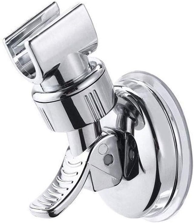 Universal Adjustable Hand Shower Holder Suction Cup Full Plating Rail Bathroom Bracket Stable Rotation
