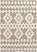 Well Woven Cenar Beige Flat-Weave Hi-Low Pile Diamond Medallion Stripes Moroccan Tribal 5'3