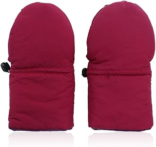 DXQDXQ Paseante Otoño Invierno Más Terciopelo Térmicos Manoplas para Silla de Paseo Universales Guantes para Carrito de Bebé Anticongelantes Guantes para Cochecito Grueso (Color : Red)