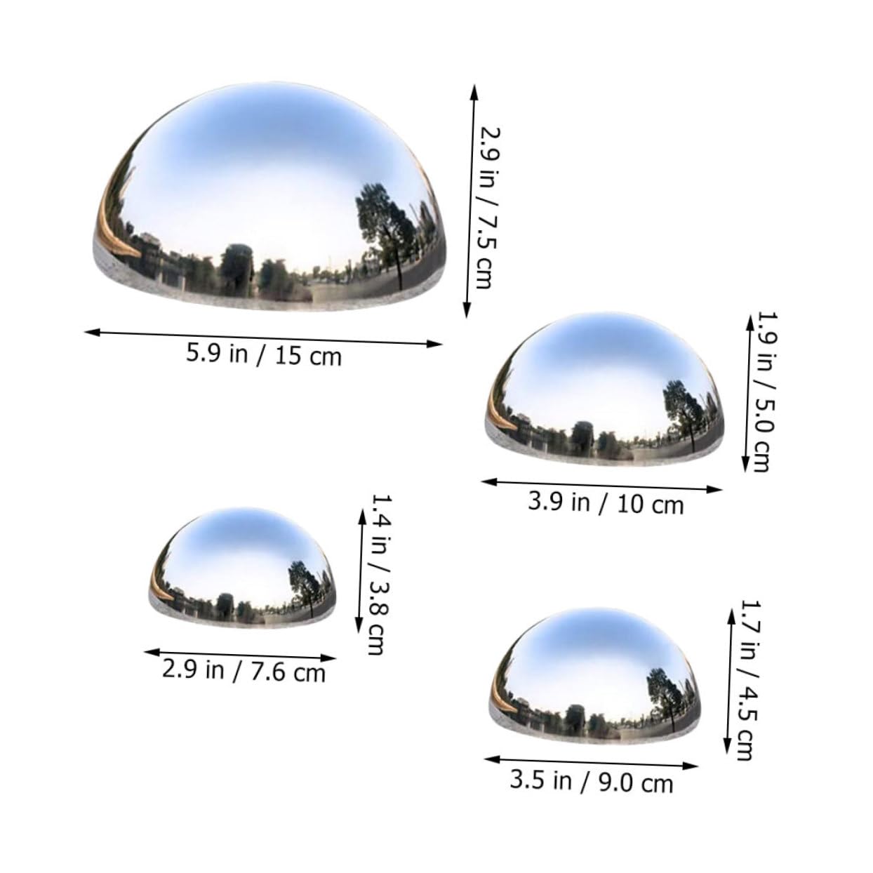 BESTonZON Garden Gazing Balls Mirror Spheres Reflective Spheres for Outdoor Decor