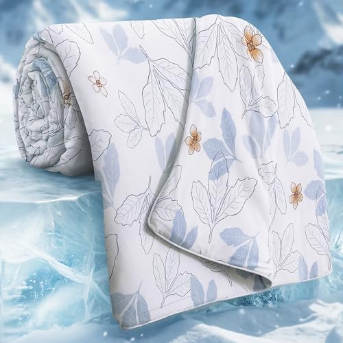 Image of Story@Home Artic-Cool Cooling Blankets for Summer | Reversible Summer Blanket Ideal as AC Blanket Double Bed | AC Dohar Double Bed Breathable Lightweight Soft & Thin Duvet - ICY Blue