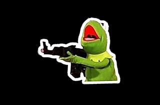 Laptop Sticker - Kermet Weapon | 5x5 cm area size, 1Pcs| easy peeling and Stick Gift For college,office,artists,students,your car,notebook,laptop,fridge,desk,skateboard