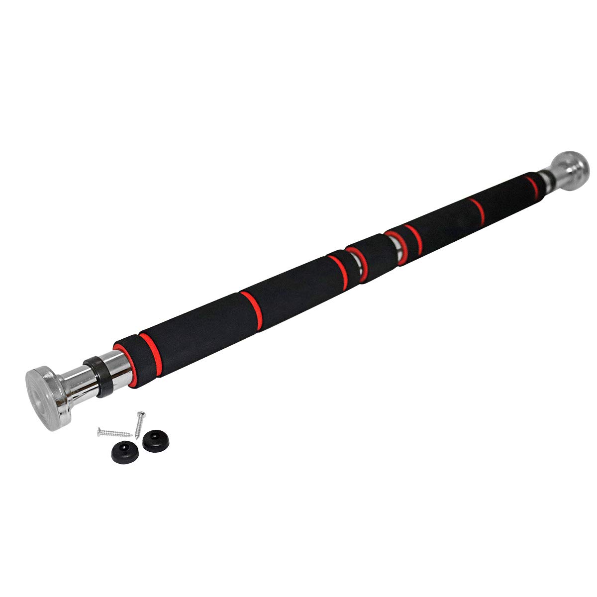 SportVida Klimmzugstange Tür für türrahmen. Pull up Bar Door Frame. Türstange für das Training zu Hause oder im Fitnessstudio. Einstellbare Breite. (Width: 63-100)