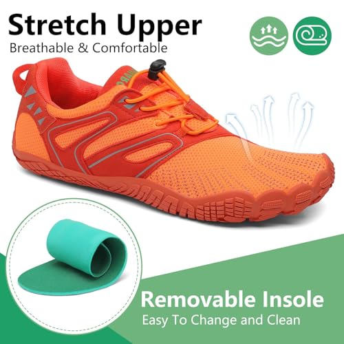 Image of SAGUARO Womens Mens Barefoot Shoes Minimalist Trail Runner Wide Toe Box Zero Drop Outdoor Cross Training Shoe