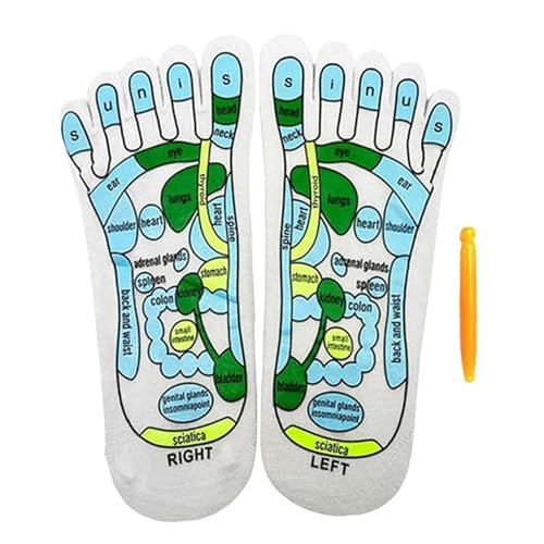 Calzini per riflessologia plantare, set di calzini per punti terapeutici, calzini per riflessologia con strumento per massaggio dei punti trigger per donne e uomini (For Man,1 pair