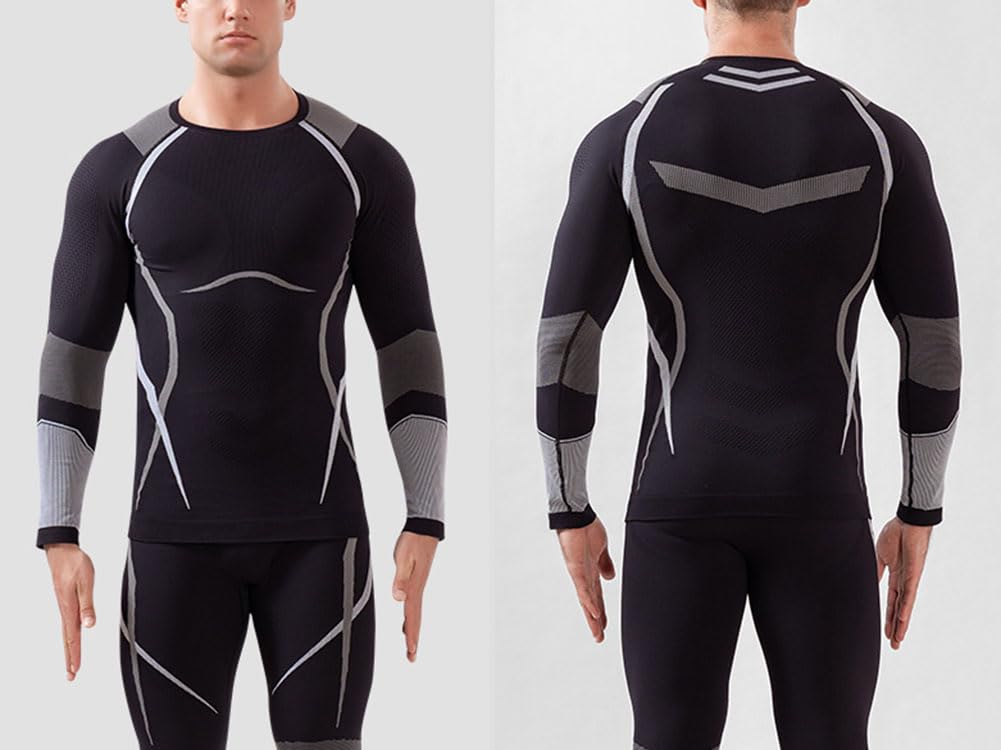 MISSMAO Thermounterwäsche Herren, Skiunterwäsche Winter Thermowäsche Se Warm Weich Funktionswäsche Atmungsaktiv Thermo Unterwäsche Thermounterhemd Thermounterhose für Outdoor-Aktivitäten