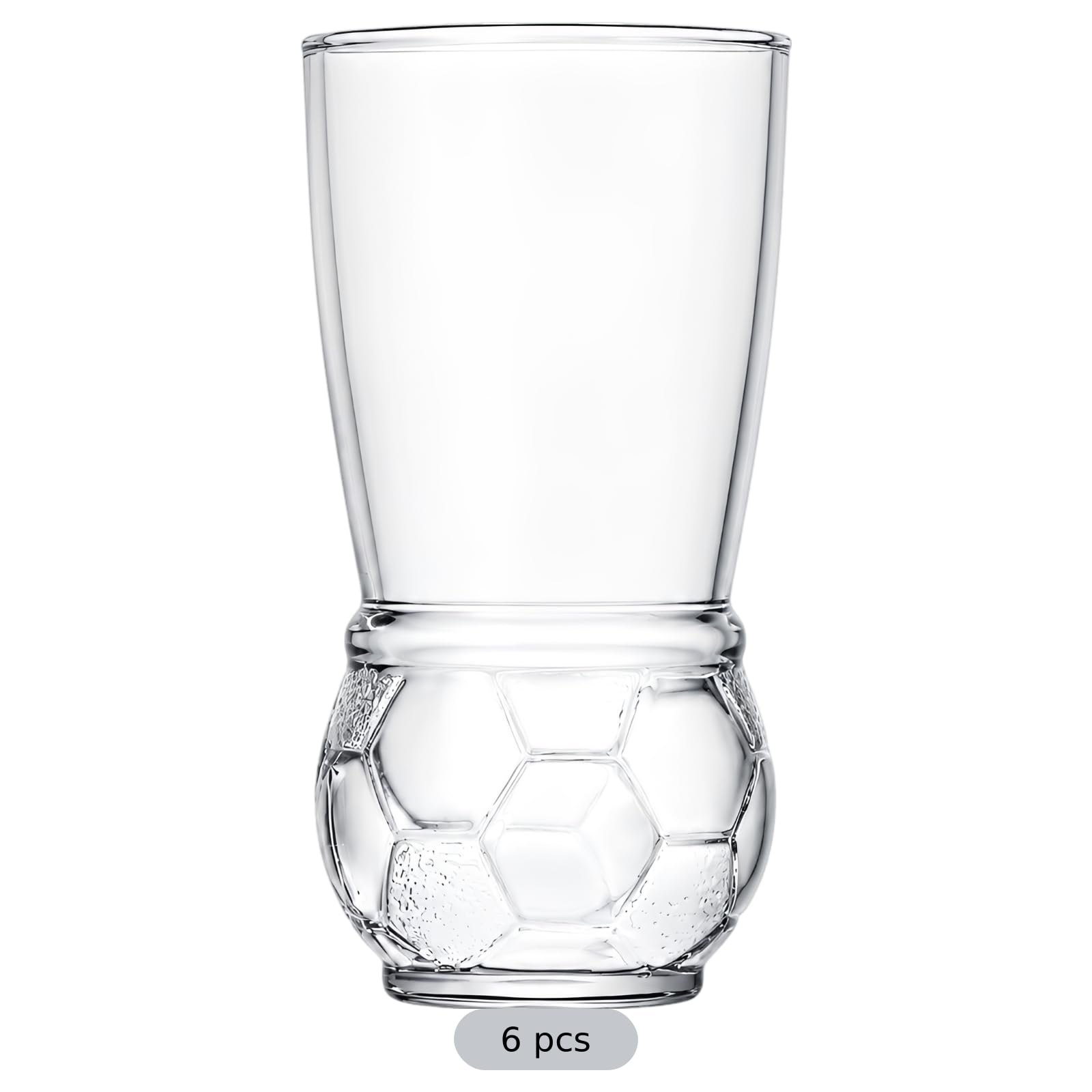6 Stk. Craft Beer Gläser in Fußballform, 455 mL / 15,4 oz Novelty Football Beer Tumbler, Football-Trinkglas für Spieltag und Tailgating, Sportfan-Geschenke für Männer, Bars und Restaurants