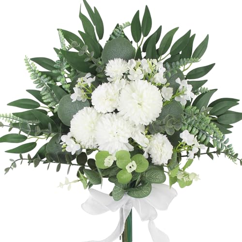 LEIMEND 56 Pièces Fleurs Artificielles Ensemble Bouquet de Fleurs Artificielles Eucalyptus DIY Fleur Artificielle Décoration Faux Bouquet de Fleur pour Maison...