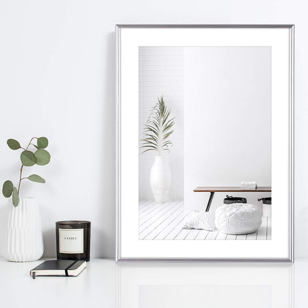 Mira Cornice in legno Top Cube 18x24 cm - bianco - Vetro standard (2 mm