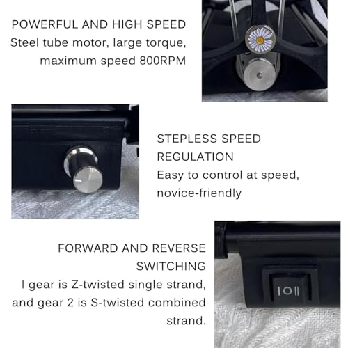 Filatore elettrico per filati, macchina automatica per filatura, velocità regolabile 800 giri/min, design modulare, facile da smontare, capacità 4 once per tessitura del filato