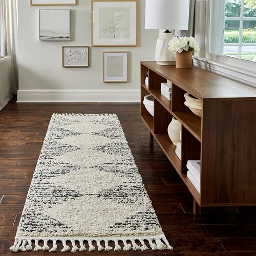 Tapis moelleux nuLOOM Bria Marocain facile à nettoyer