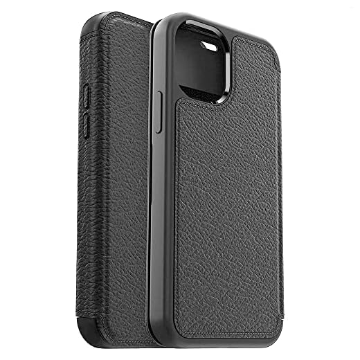 OtterBox för Apple iPhone 12 mini, Plånboksfodral i läder, Strada, Svart