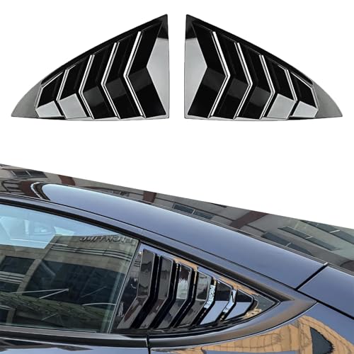 AULESSE Side Window Louvers Compatible with Model 3 2017-2024 Sport Decoration Accessories Air Vent Scoop Louver Window Scoop Louver Cover Glossy Black（Not for Highland）