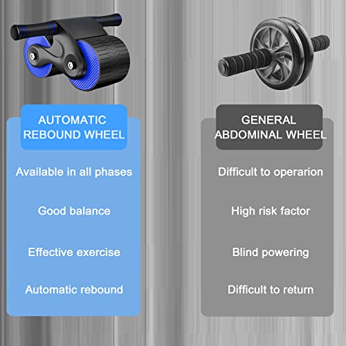 Roue abdominale automatic rebound gainage et renforcement avec tapis de genoux - 4
