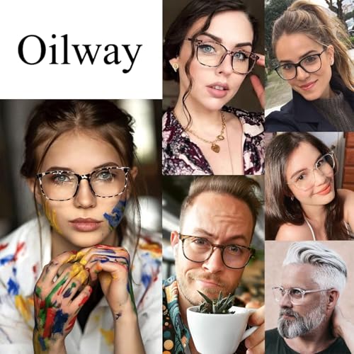 Image of Oilway Blue-Light Blocking Glasses Computer Reading /Gaming /TV /Phones Glasses Fashion Anti Eyestrain Glasses for Women Men