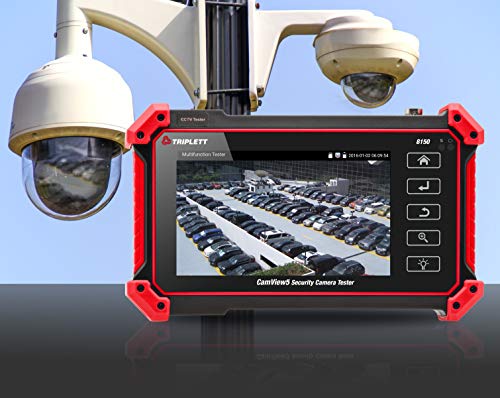 Image of Triplett 8150 CamView IP Pro 5 CCTV Security Camera Tester with 5 inch Touchscreen - 4K / 1080P IP, Analog, TVI, CVI, AHD