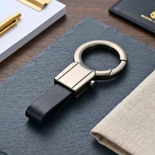 Image of THE MEN THING - Stylish Multicolor Stainless Steel Keychain for Men & Boys (CORE LOOP - Black)