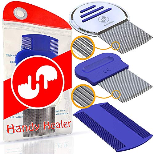 Head Lice Comb 3 Pcs for Fast Nit and Lice Removal - Best