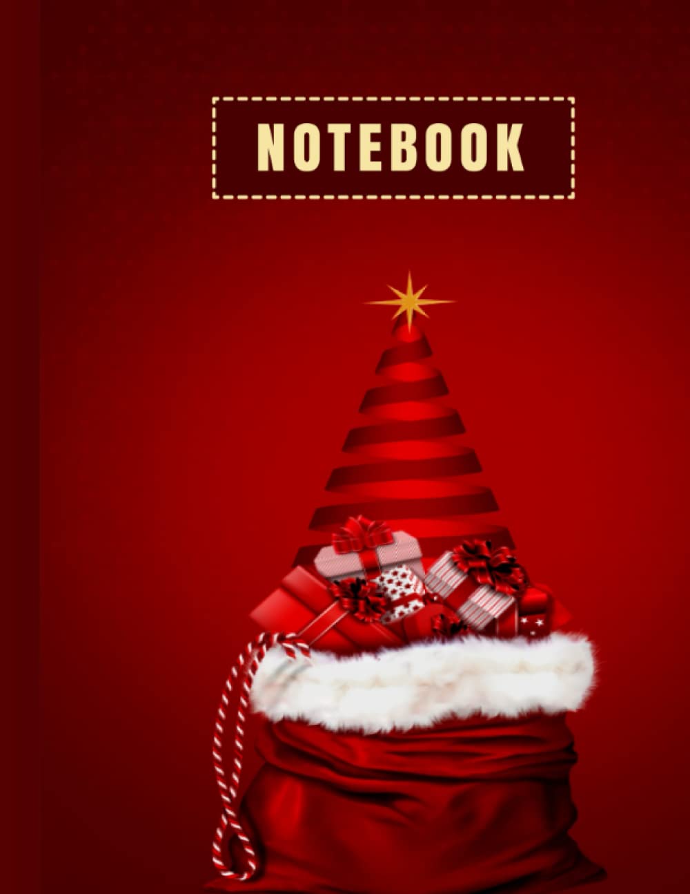 NOTEBOOK: Large Lined Christmas Composition Notebook