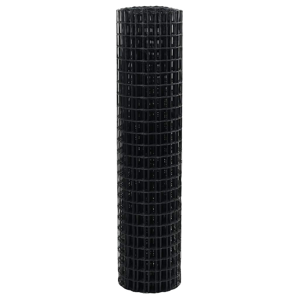 Recinzione Europea Con Ferro Rivestito in PVC, Struttura Resistente e Protezione da Intemperie e UV, Recinzione da Giardino, Recinzione Modulare, Per Giardini e Patii Esterni, Grigio, 1.2 x 10 m