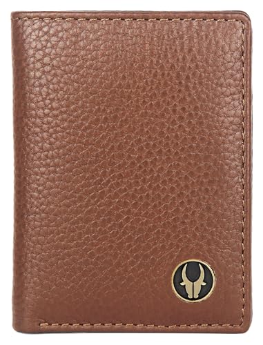Image of WildHorn RFID Protected Genuine Leather Wallet for Men I 4 Card Slots I 2 Slip Pockets I 1 Currency Compartment (Walnut)