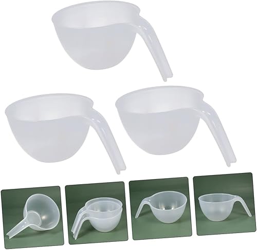 Miniatura 4 de Kichvoe Cuencos para pasta, 3 unidades, cuencos para mezclar con asa, cuencos de plástico para mezclar, cuencos de preparación para cocina,