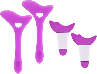 Eyeliner Stencils, 4Pcs Reusable Silicone Eyeliner Aid Mascara Shield Eyeliner Eyelash Eyeshadow Lipstick Applicator Guide Tool Multifunctional Eye Makeup Tool Easy to Use
