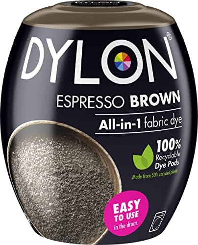 Dylon Washing Fabric Clothes Soft Furnishings Machine Dye Pod 350g 11 Espresso Brown, 350 g (Pack of 1), 12 Ounce