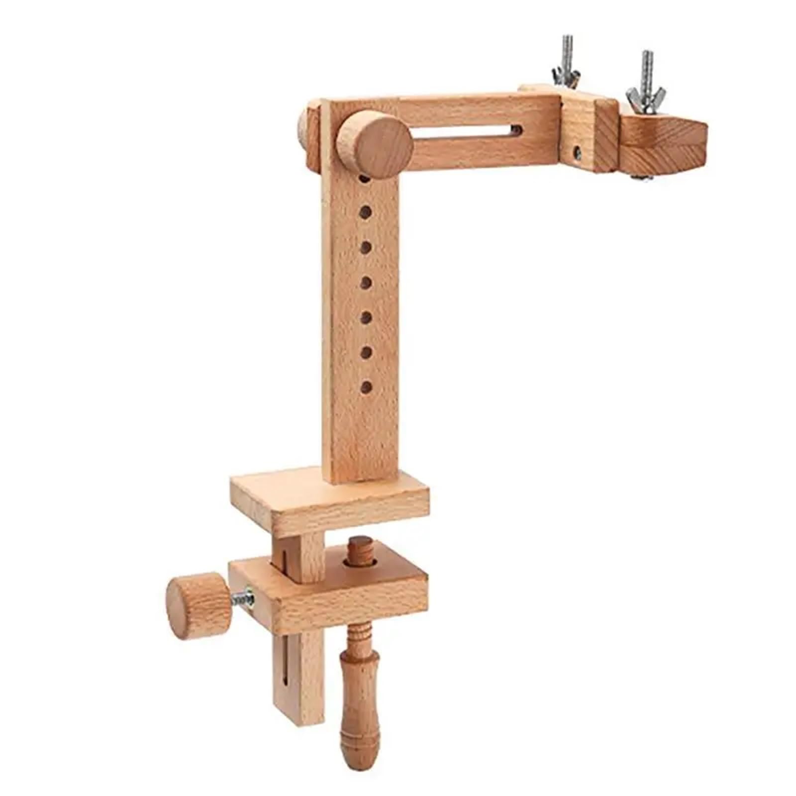 Soporte De Madera Bordado Bastidor de bordado madera con soporte escritorio ajustable rotación 360 ​​grados for punto cruz(Color 1)