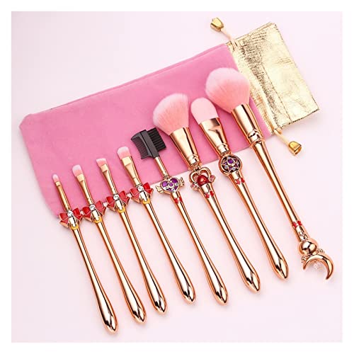 Pinceaux de maquillage Sailor Moon fard à paupières fond de teint or rose