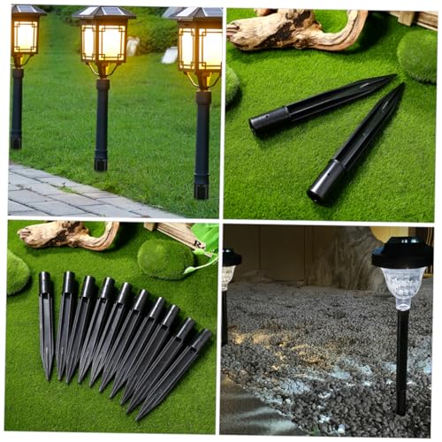 Estacas metálicas para luz solar pack de 6 unidades para césped y jardín 6