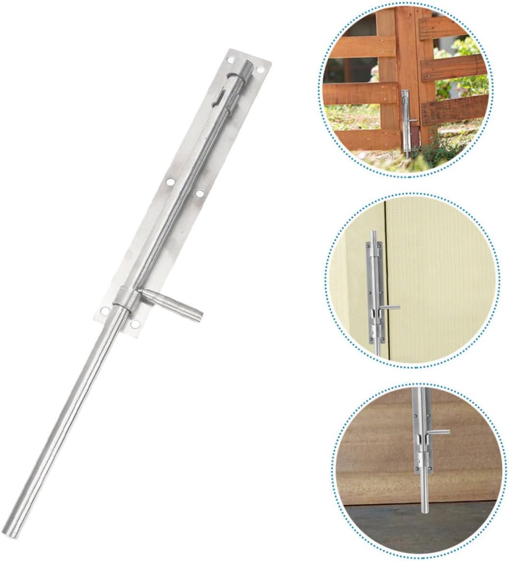 2pcs Heavy Duty Stainless Steel Door Bolt Latch Gate Security Lock for Barn Doors Sheds and Fences Cane Bolt Smooth Finish for Easy Installation