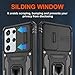 ATUMP for Samsung Galaxy S21 Ultra Case with [2 Pack] HD Screen Protector with Slide Camera Cover, 360° Rotation Ring Kickstand [Military Grade] Shockproof Protective Case for S21 Ultra, Black
